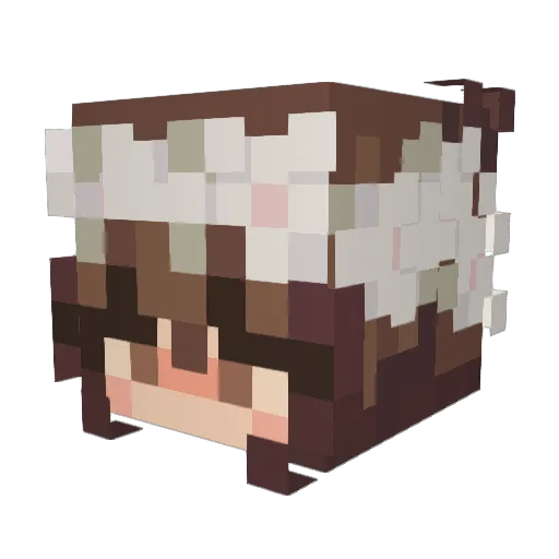 fflamax Minecraft avatar head, 3D render