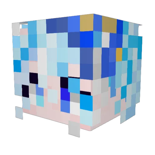 fflandery Minecraft avatar head, 3D render