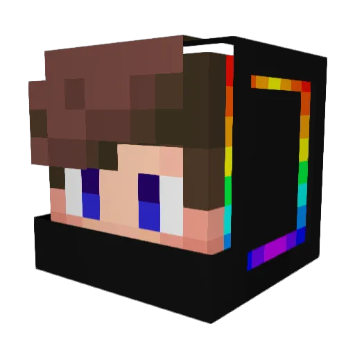 fflbeast Minecraft avatar head, 3D render