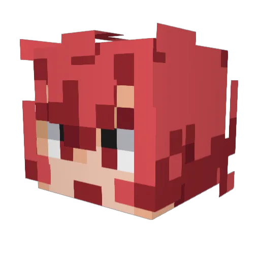 ffoolleeaa Minecraft avatar head, 3D render