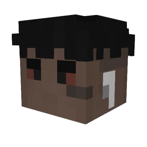 ffranky1 Minecraft avatar head, 3D render