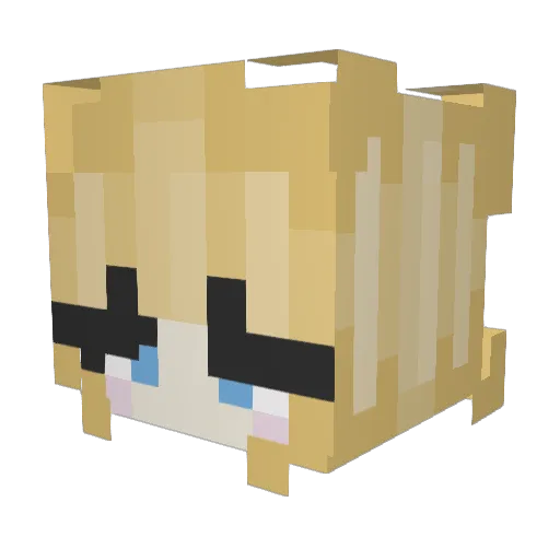 ffrejaa Minecraft avatar head, 3D render
