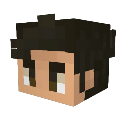 ffru Minecraft avatar head, 3D render