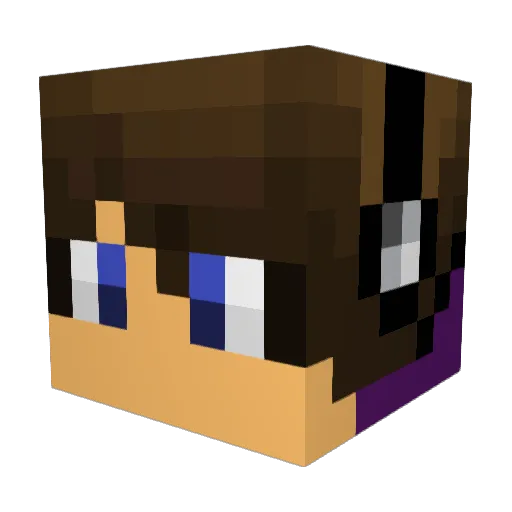 fftop Minecraft avatar head, 3D render