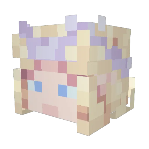ffxcoll26 Minecraft avatar head, 3D render