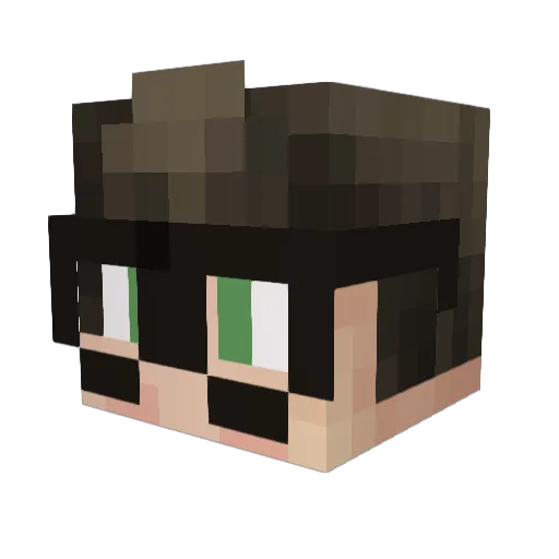 fgclue Minecraft avatar head, 3D render