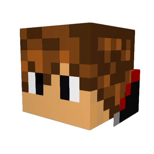 fgeller Minecraft avatar head, 3D render