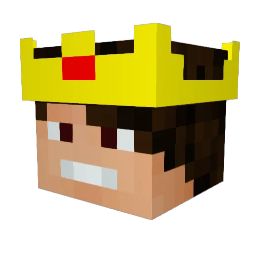 fghfghfgh Minecraft avatar head, 3D render