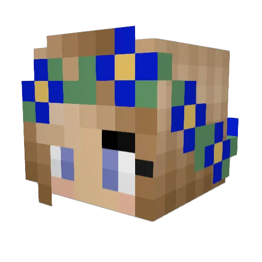 fghfgnf Minecraft avatar head, 3D render