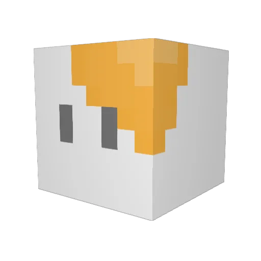 fgn_gh Minecraft avatar head, 3D render
