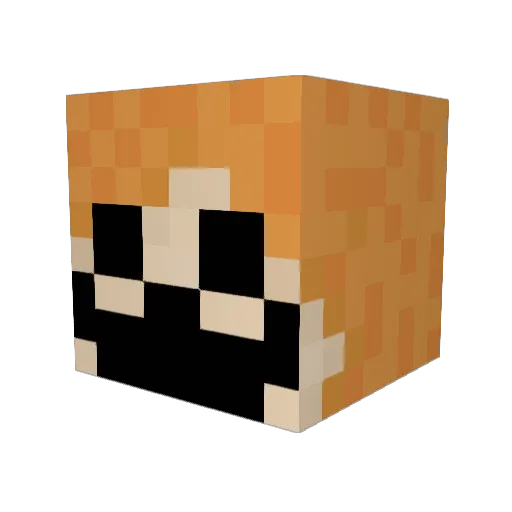 fgseva Minecraft avatar head, 3D render