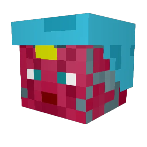 fgump77 Minecraft avatar head, 3D render