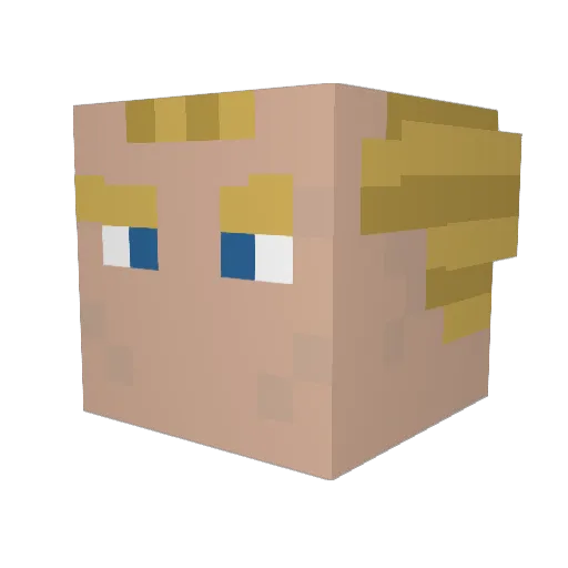 fgunes Minecraft avatar head, 3D render