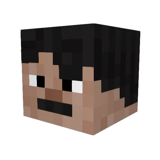 fgvd Minecraft avatar head, 3D render