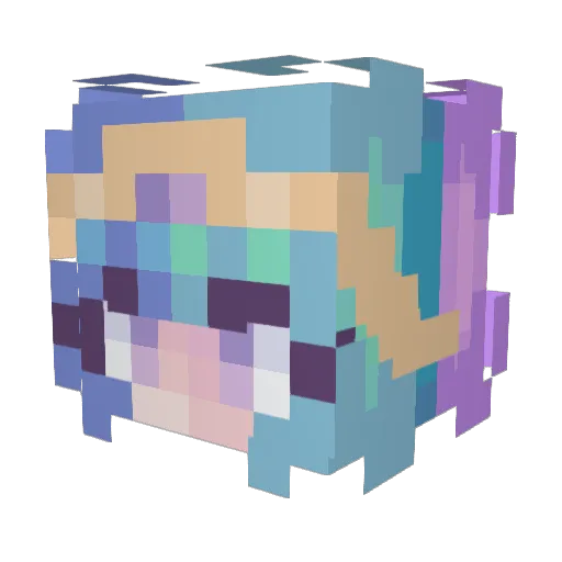 fhaeries Minecraft avatar head, 3D render