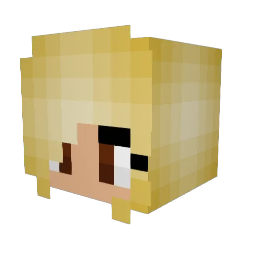 fharl Minecraft avatar head, 3D render