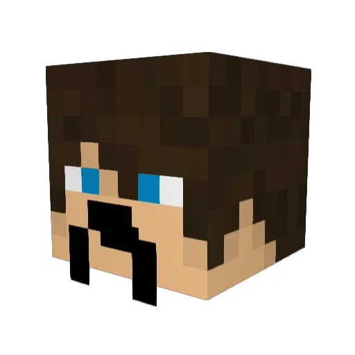 fharrison Minecraft avatar head, 3D render
