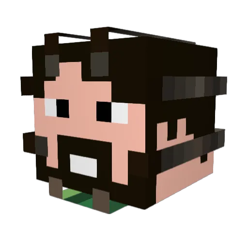fheen Minecraft avatar head, 3D render