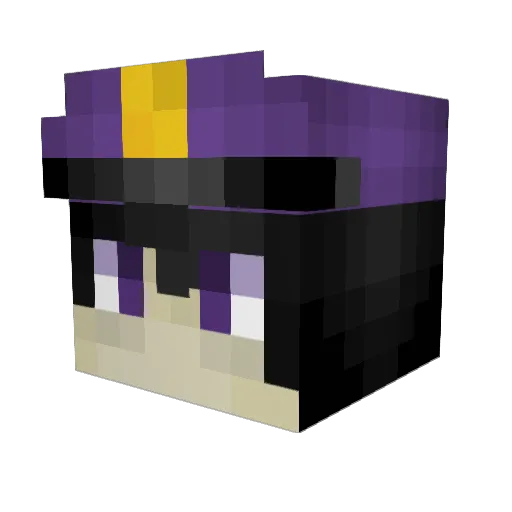 fhenri Minecraft avatar head, 3D render