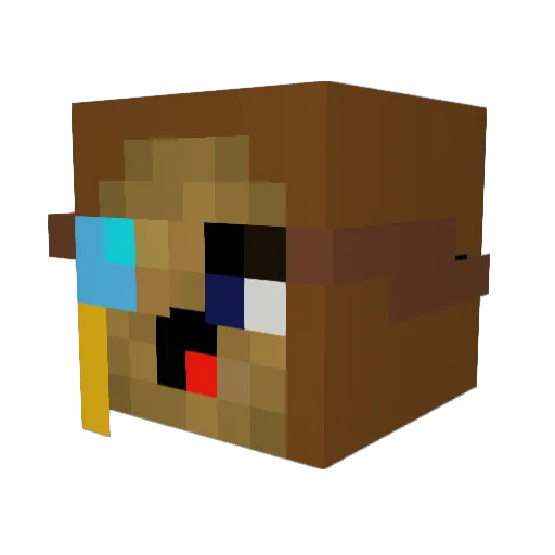 fhfire Minecraft avatar head, 3D render