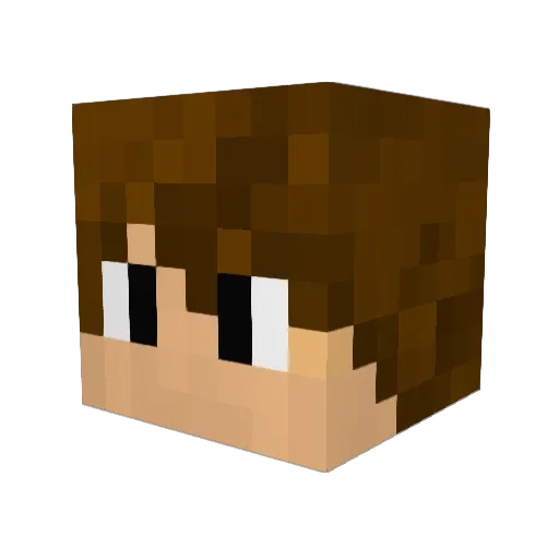 fhmann Minecraft avatar head, 3D render