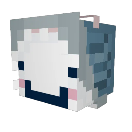 fhoulish Minecraft avatar head, 3D render