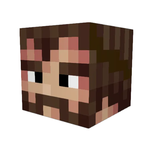 fhyiire Minecraft avatar head, 3D render