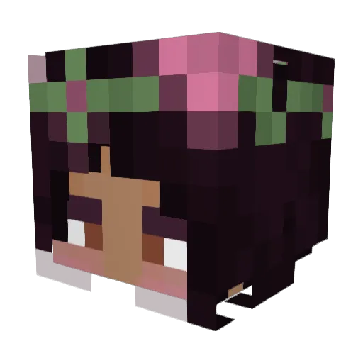 fi5hgirl Minecraft avatar head, 3D render