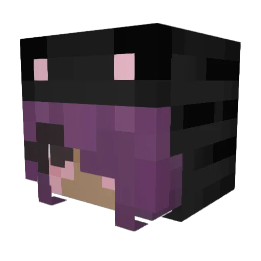 fialya Minecraft avatar head, 3D render