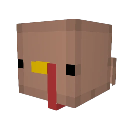 fiant_YT Minecraft avatar head, 3D render