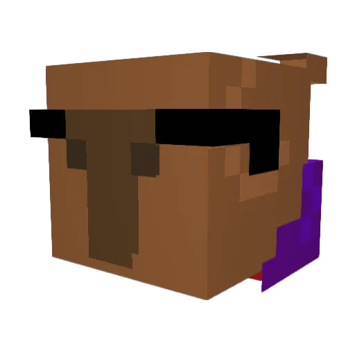 fibjebouzz_ Minecraft avatar head, 3D render