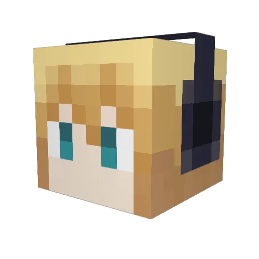 fictrick01 Minecraft avatar head, 3D render