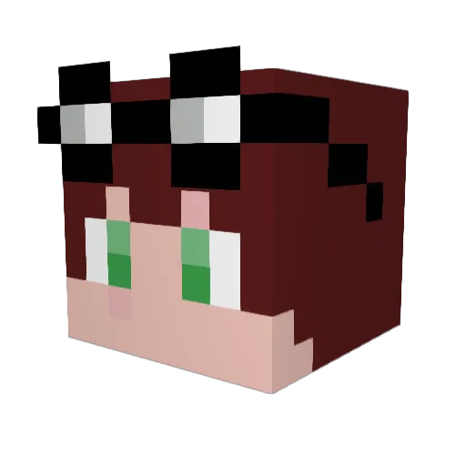 fideman Minecraft avatar head, 3D render