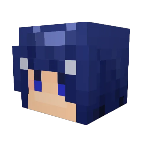 field_melting Minecraft avatar head, 3D render