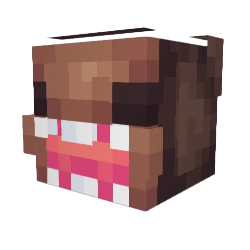 fieldonfire Minecraft avatar head, 3D render