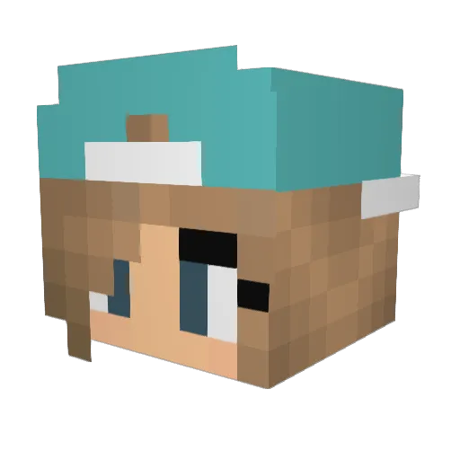 fiercegoat Minecraft avatar head, 3D render