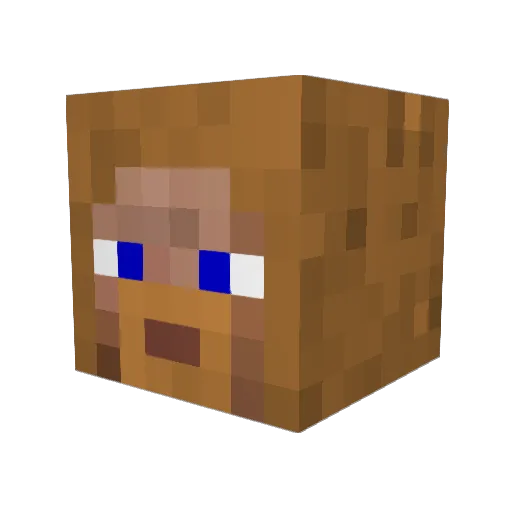 fierlame Minecraft avatar head, 3D render