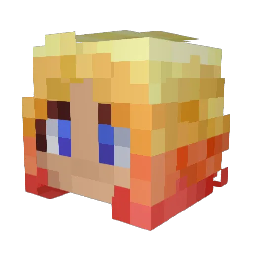 fiershrimp Minecraft avatar head, 3D render