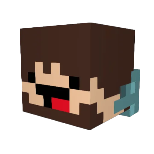fiery_biscuits Minecraft avatar head, 3D render