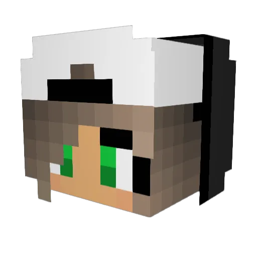 fierylavagirl Minecraft avatar head, 3D render