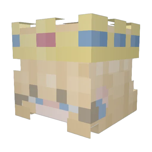 fiestan Minecraft avatar head, 3D render
