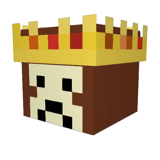 fiestran Minecraft avatar head, 3D render