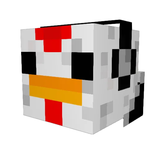 fifafofum Minecraft avatar head, 3D render