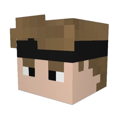 fifeq Minecraft avatar head, 3D render