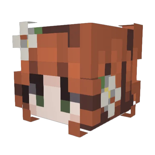 fifi1324 Minecraft avatar head, 3D render