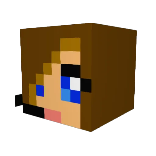 fificraft Minecraft avatar head, 3D render