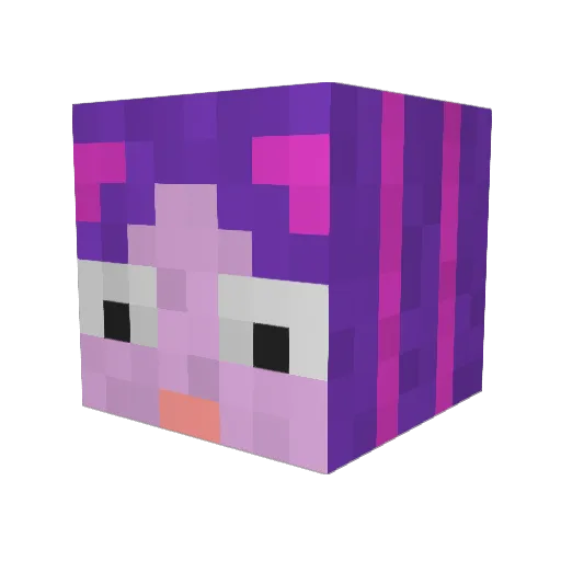 fifitrixabelle Minecraft avatar head, 3D render