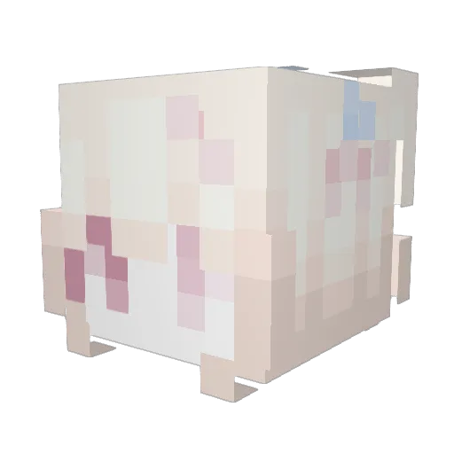 fifteenagram Minecraft avatar head, 3D render