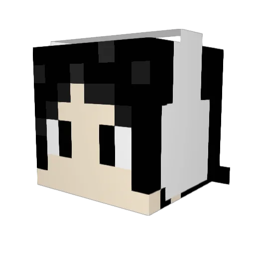 fifteepo Minecraft avatar head, 3D render