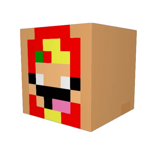 figahoe Minecraft avatar head, 3D render